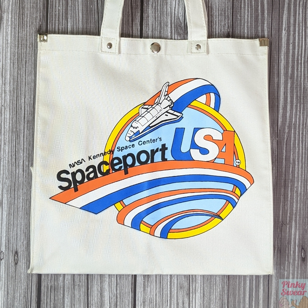 Vintage NASA Spaceport USA Retro Tote Bag